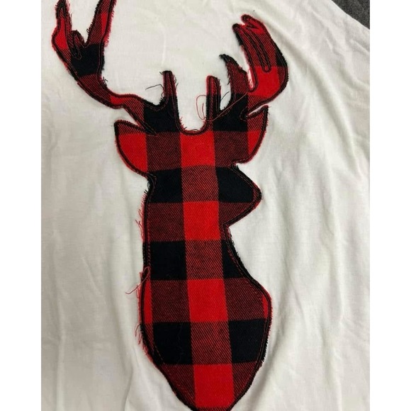 Medium Moa Moa girls Buffalo Red Plaid Deer So Soft - Picture 2 of 4